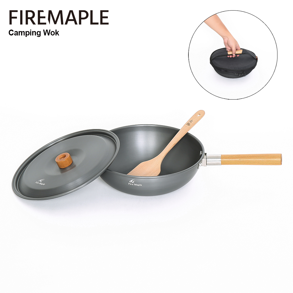Camping Cooking Equipment Bag - Fire-Maple Camping Wok Lightweight Frying Pan