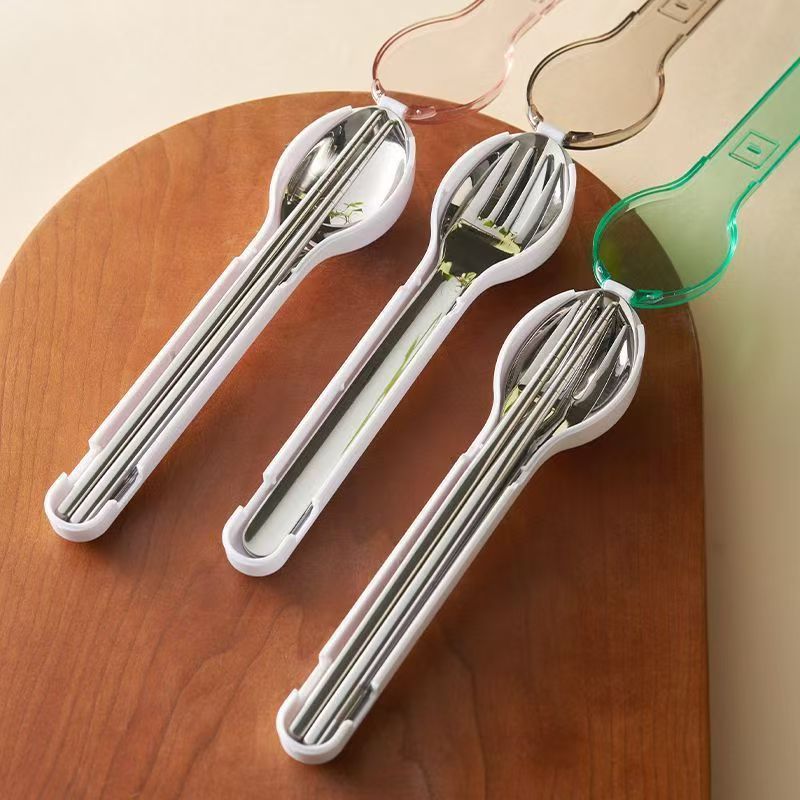 Camping Cooking Utensils Kit - Portable Cutlery Set with Storage Box