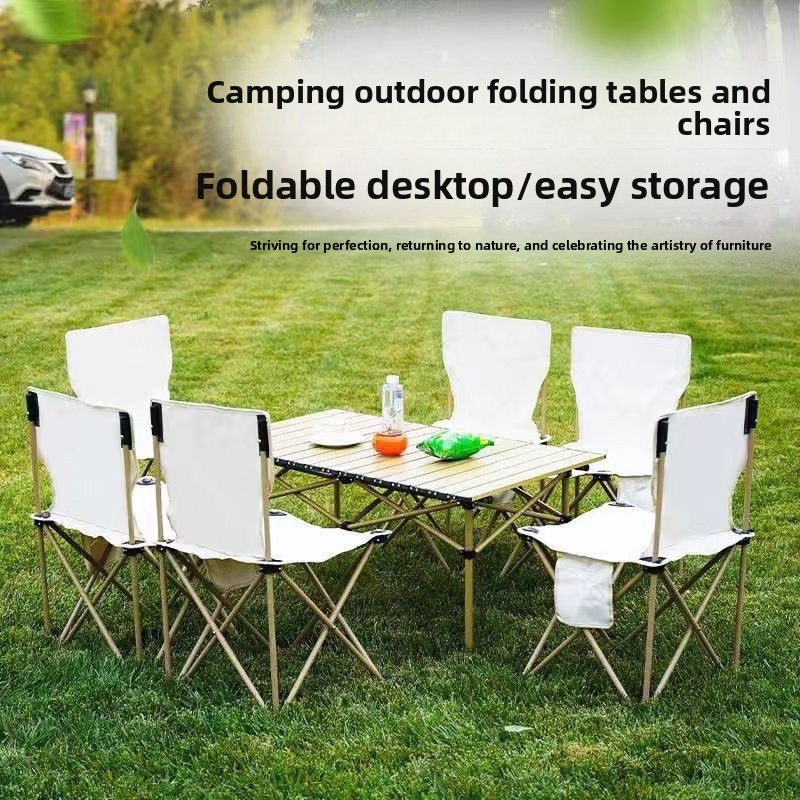 Camping Cooking Full Set - Portable Outdoor Tables and Chairs Full