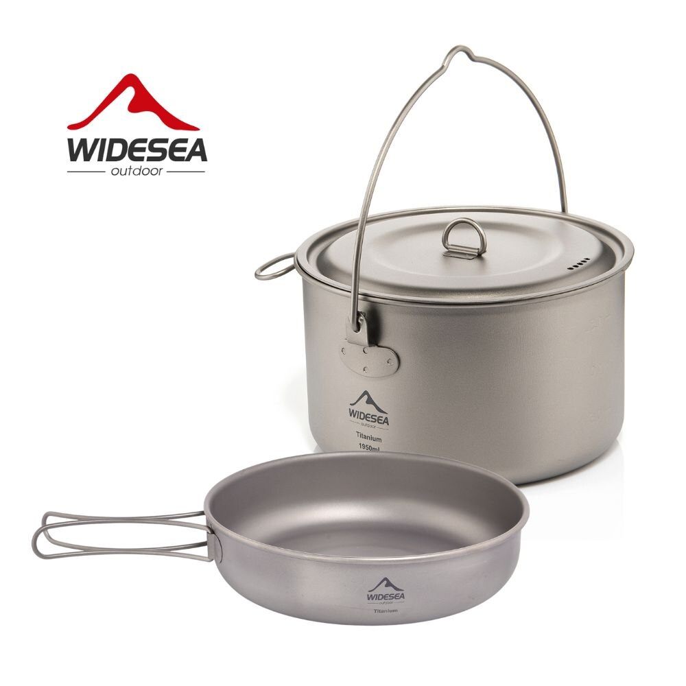 Camping Cooking Full Set - Widesea Camping Tableware Titanium Cookware Set