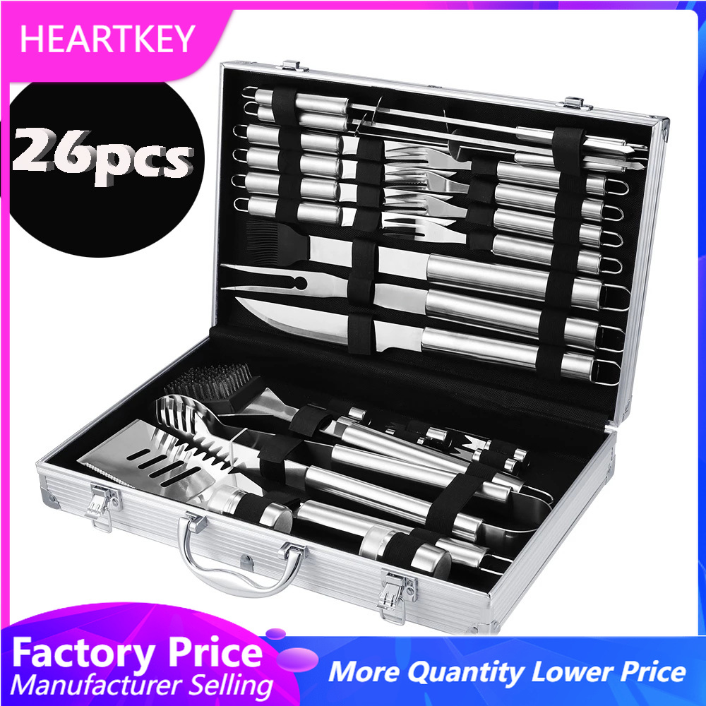 Camping Cooking And Dining Set - BBQ Tools Set Barbecue Grilling Utensil