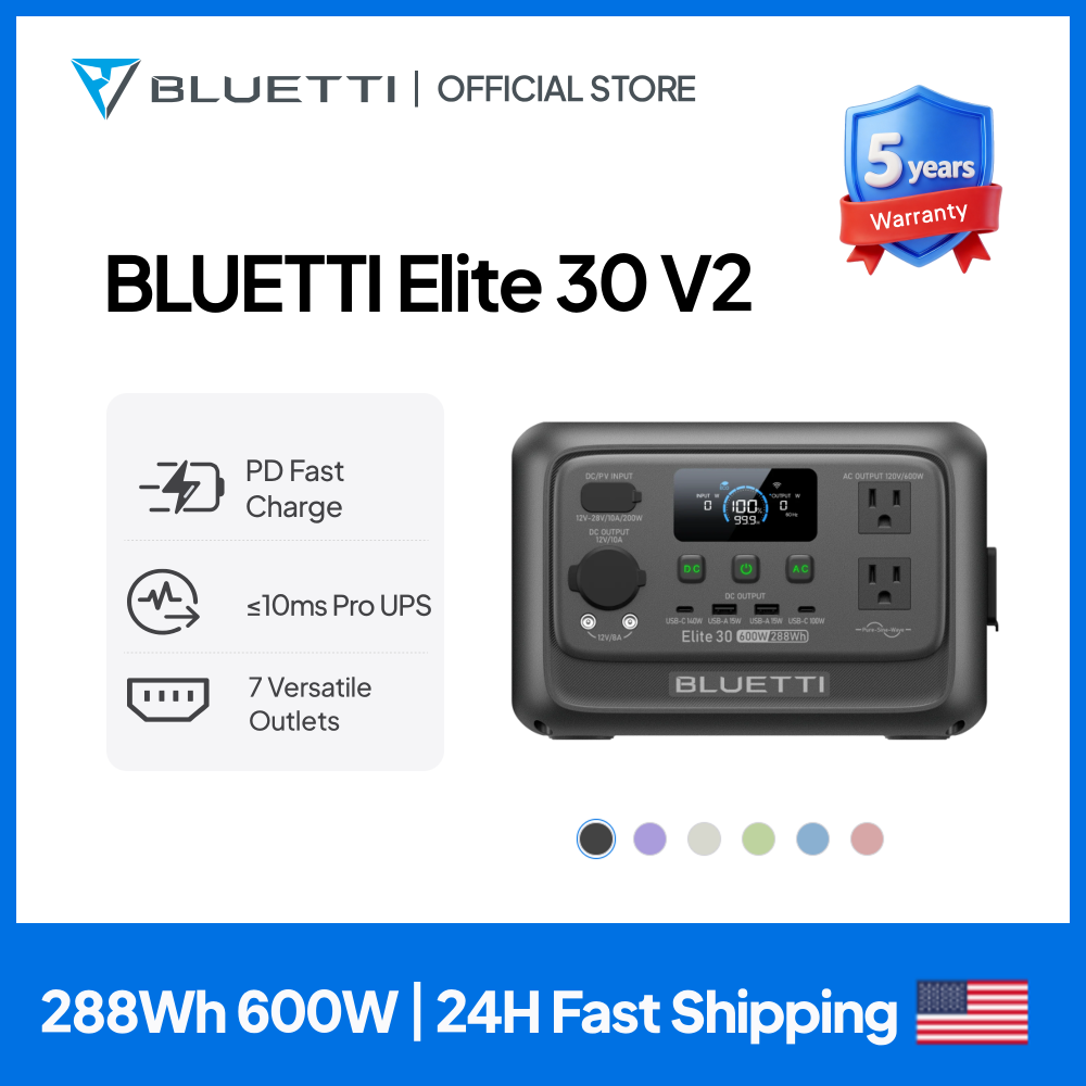 Camping Cooking Utensils Kit - 【Renew】BLUETTI Elite 30 V2 Portable Power