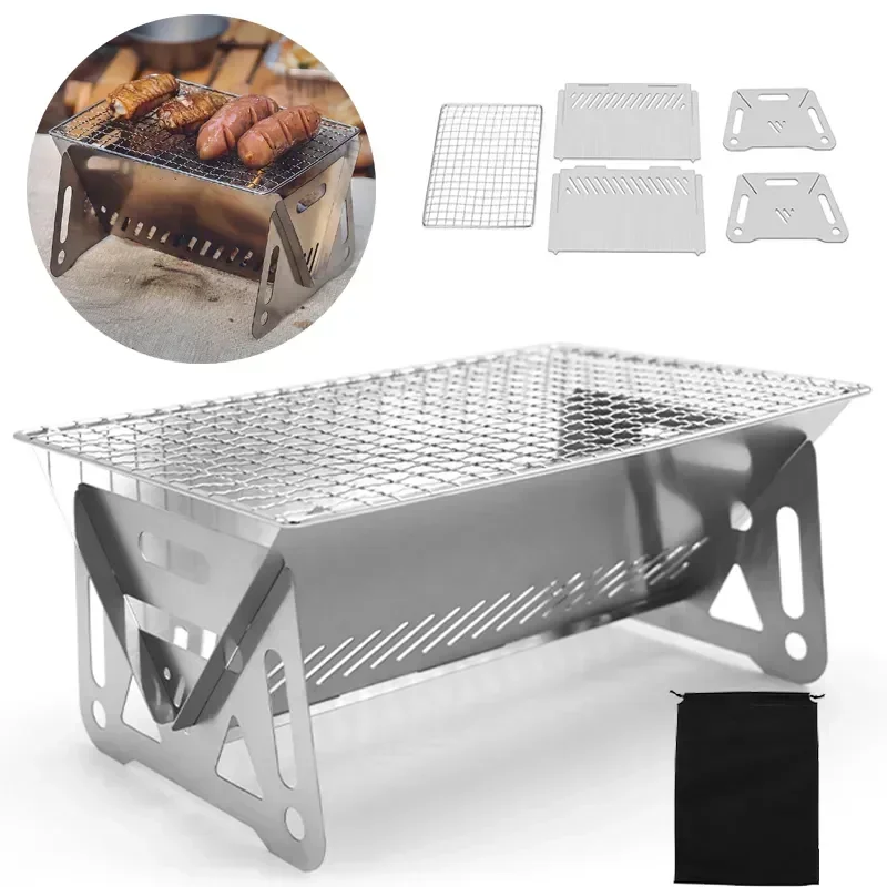 Camping Cooking Plate - Portable Folding Barbecue Grill Heating Stoves