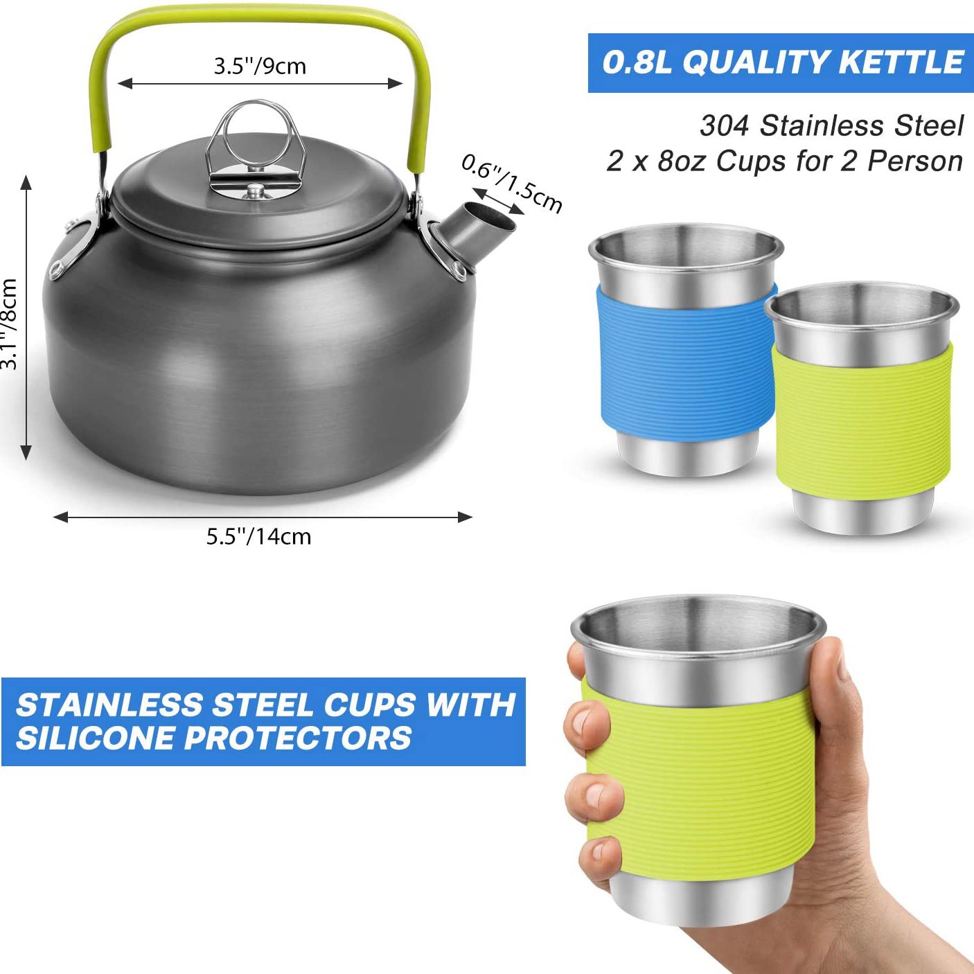 Outdoor Camping Cook Set with  - Camping Cooking Kettle recension och pris