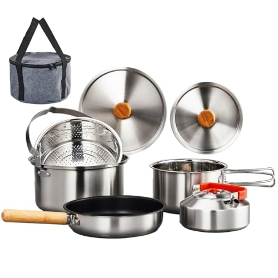 Camping Cookware Set, Lightwei - Camping Cooking Set With Bag recension och pris