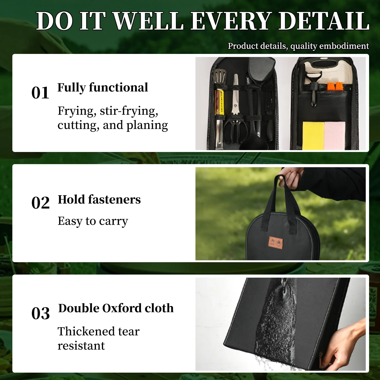 Portable outdoor utensils set  - Camping Cooking And Dining Set recension och pris