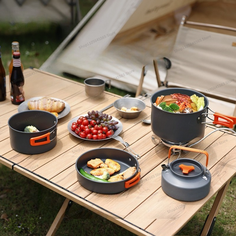 For Outdoor Camping Cookware 4 - Camping Cooking Set For 4 recension och pris