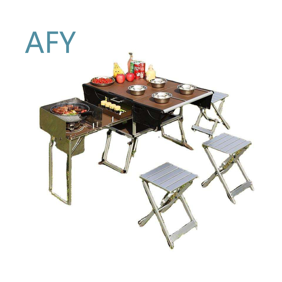 Portable Folding Food Trailer  - Camping Cooking And Dining Set recension och pris