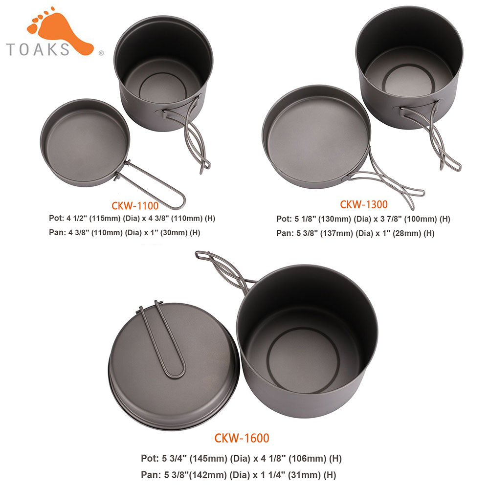 TOAKS Cookware Set Ultralight  - Camping Cooking Wok recension och pris