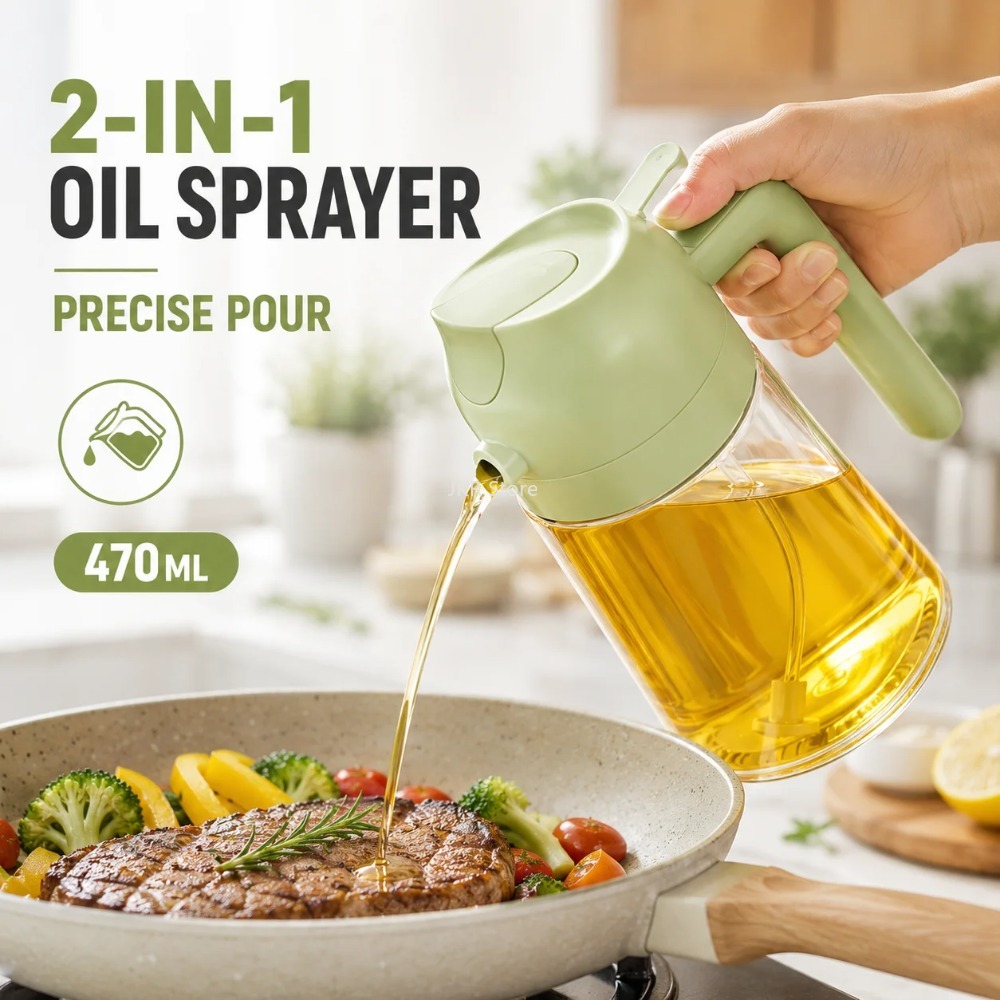 2 in 1 Olive Oil Sprayer Dispe - Camping Cooking Oil Bottle recension och pris