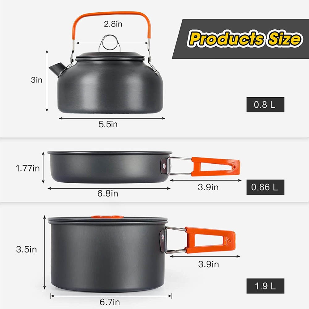 Outdoor Camping Cooking Set, N - Camping Cooking Set For 4 recension och pris