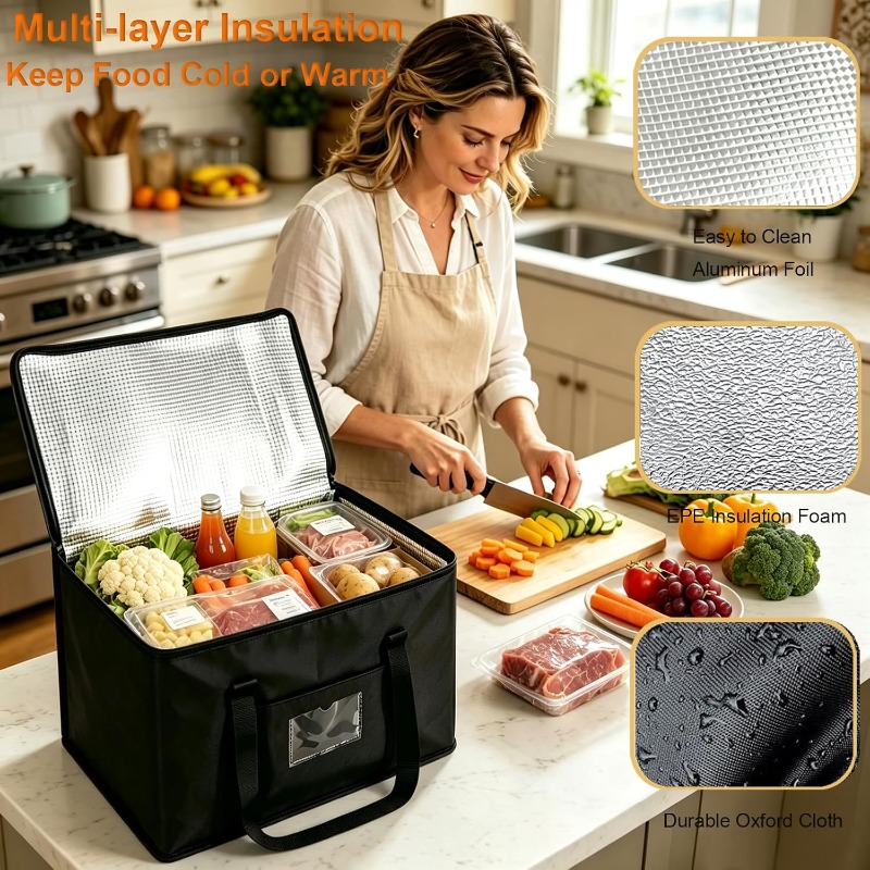 1pc Large Insulated Picnic Coo - Camping Cooking Food recension och pris