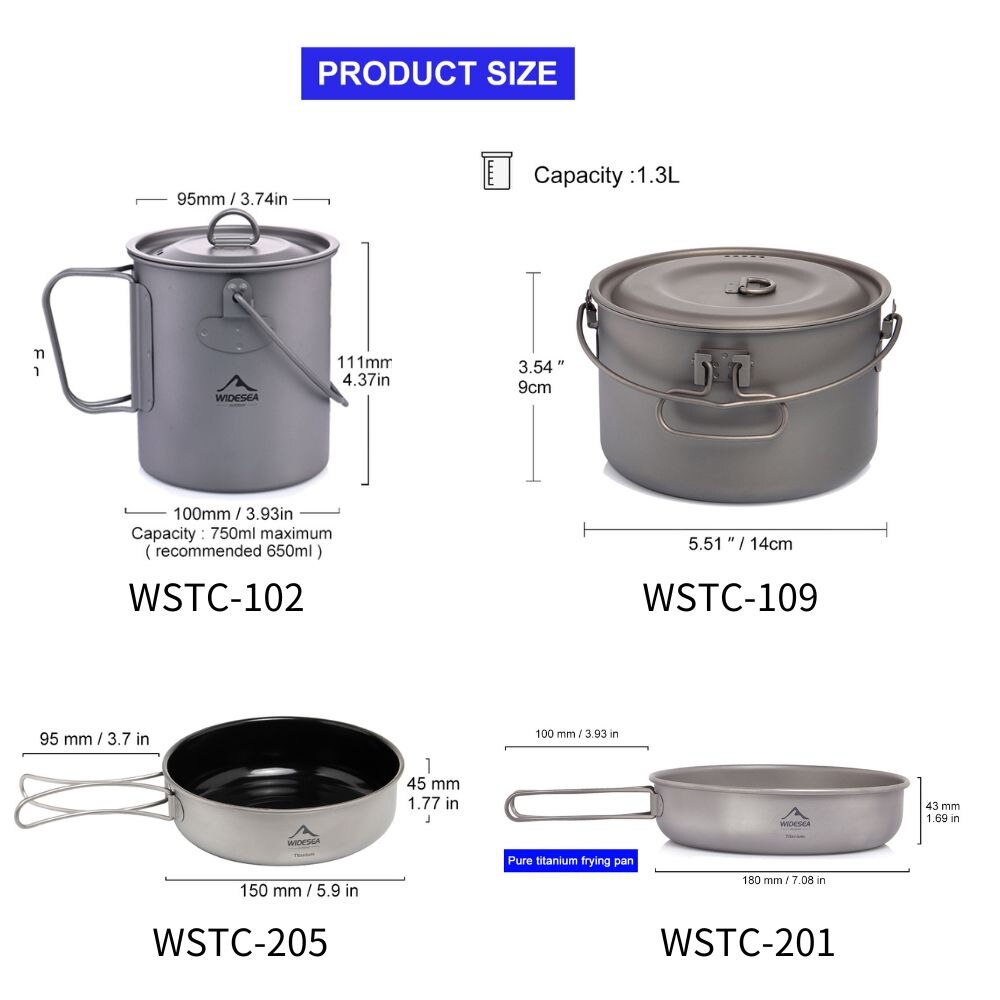 Widesea Camping Tableware Tita - Camping Cooking Full Set recension och pris