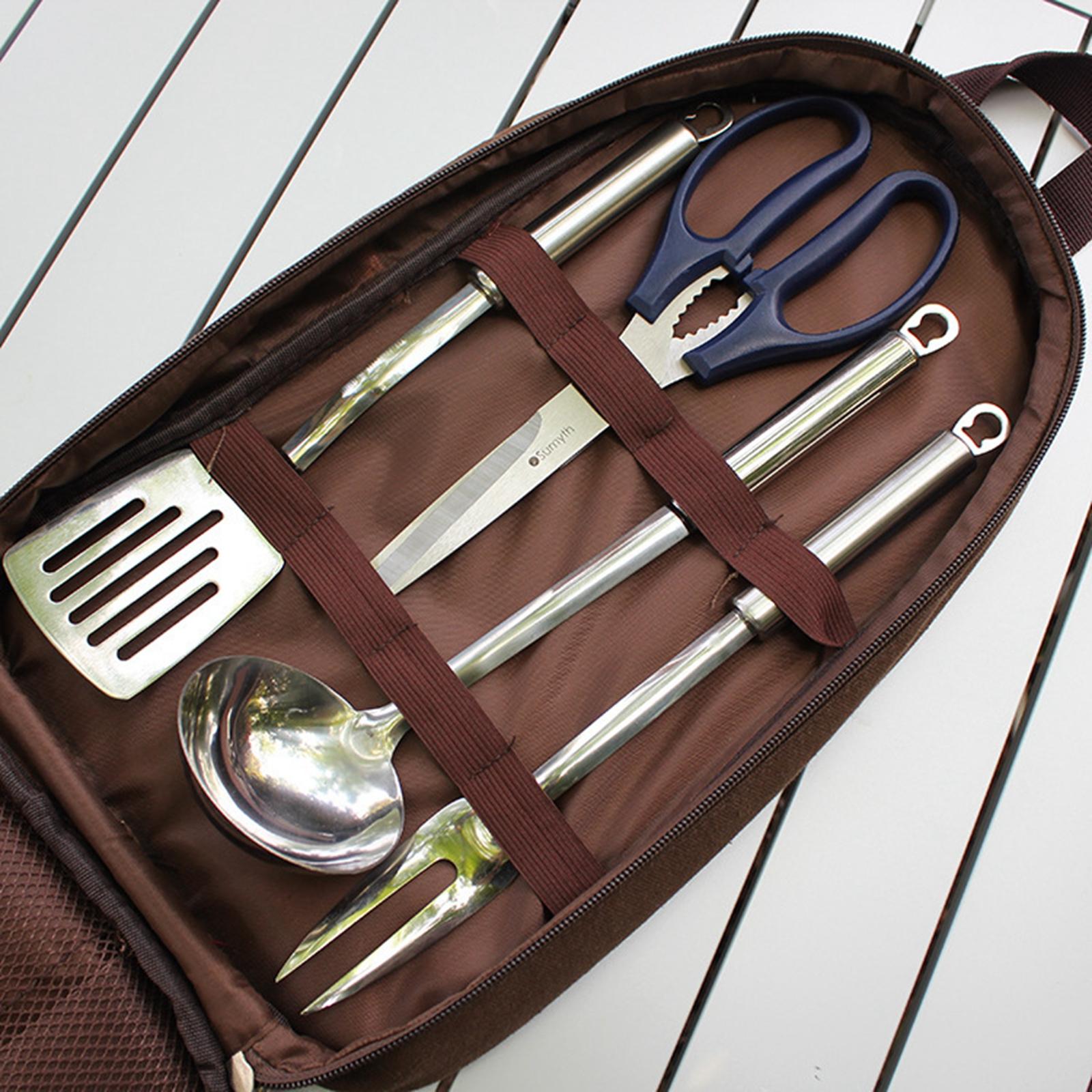 7pcs Camping Kitchen Utensil S - Camping Cooking Equipment Bag recension och pris