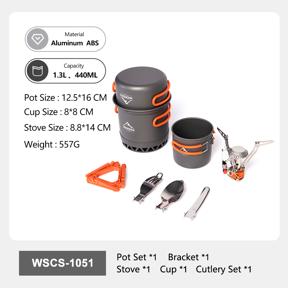 Widesea Portable Camping Cookw - Camping Cooking Set For 4 recension och pris