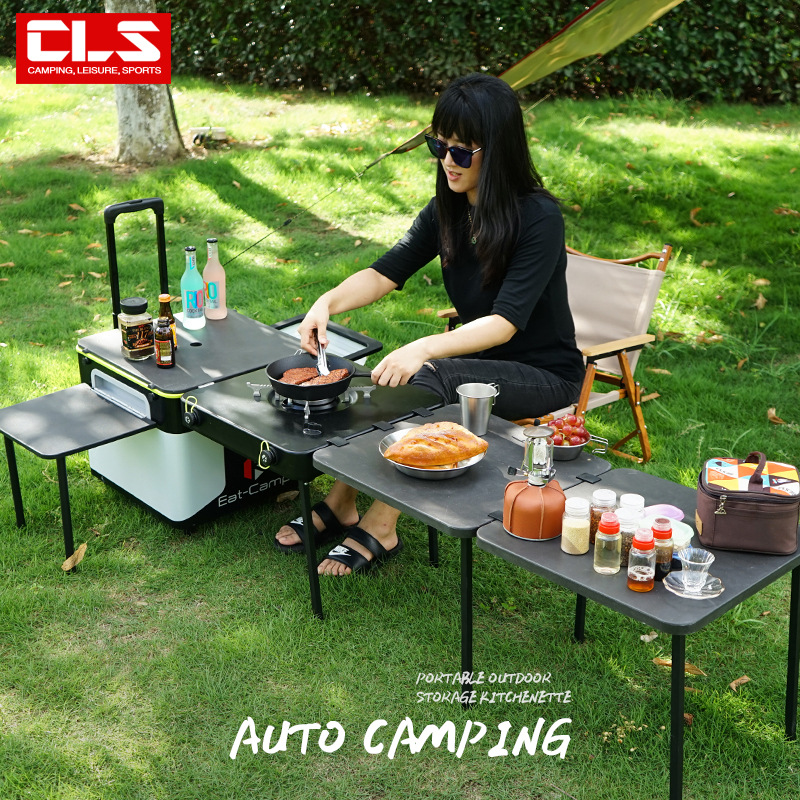 Portable Mobile Camping Kitche - Camping Outdoor Cooking Table recension och pris