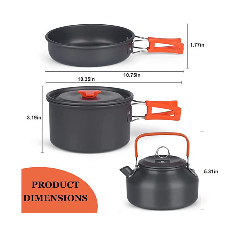 Aluminum Outdoor Camping Cookw - Camping Cooking Equipment Bag recension och pris