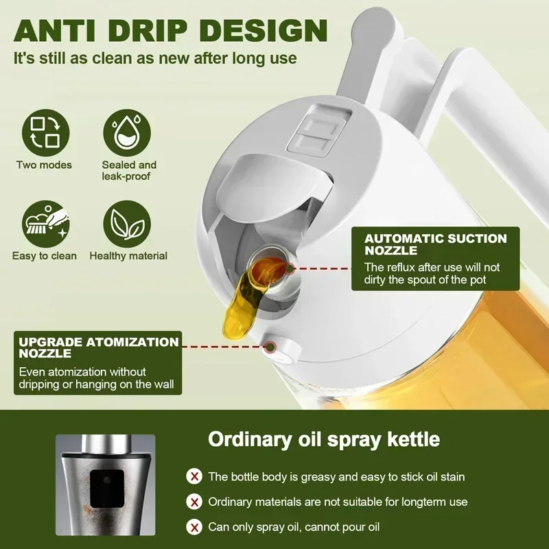 Olive Oil Spray Oil Sprayer Pl - Camping Cooking Oil Bottle recension och pris