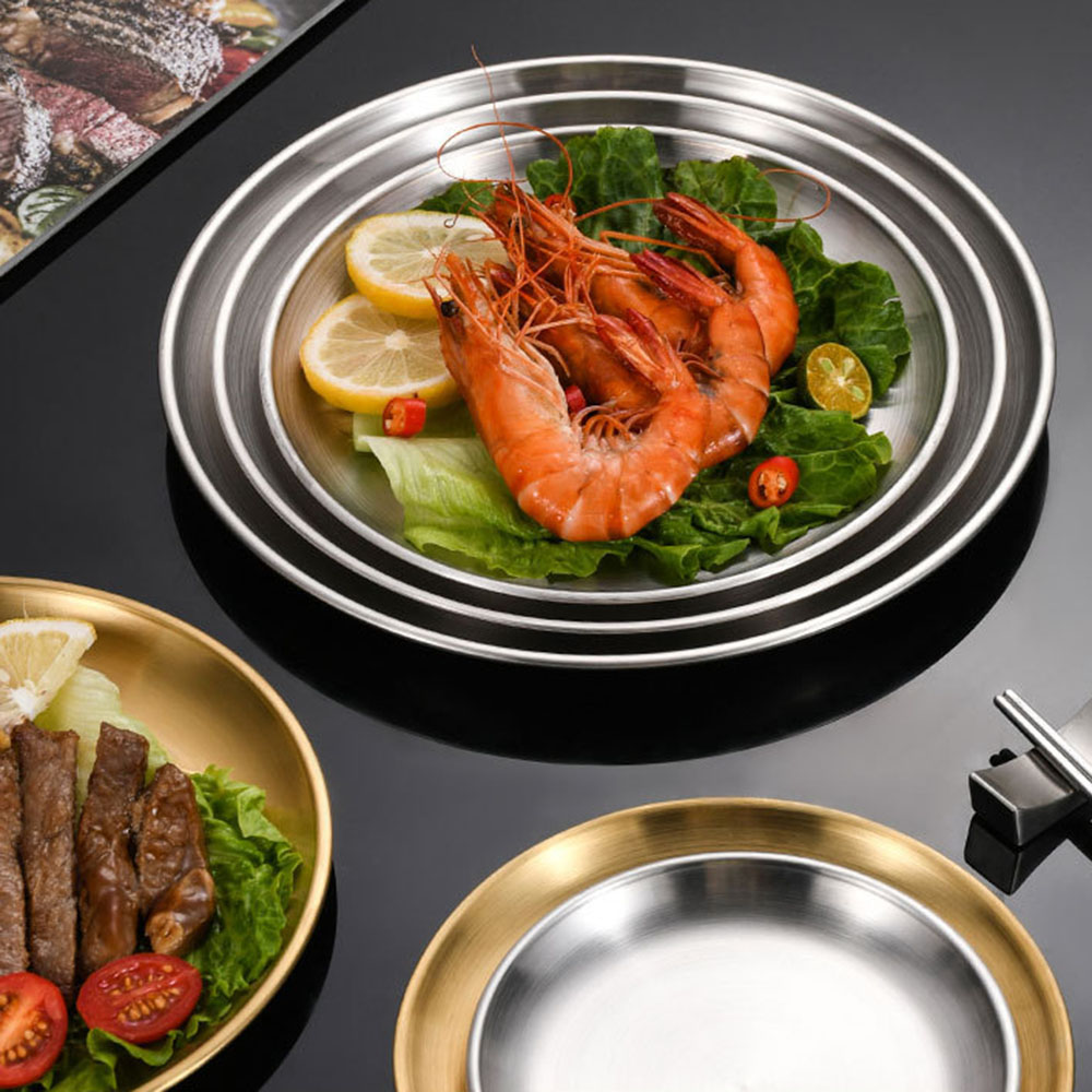 8Pcs Metal Dining Dish Stainle - Camping Cooking Plate recension och pris