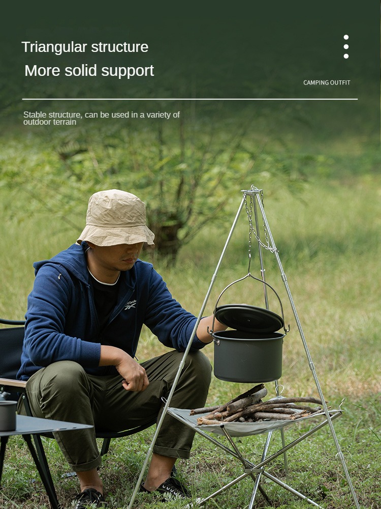 Camping Bonfire Tripod Portabl - Camping Hanging Cooking Pot recension och pris