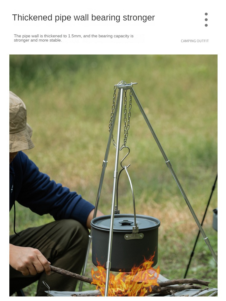 Camping Bonfire Tripod Portabl - Camping Hanging Cooking Pot recension och pris