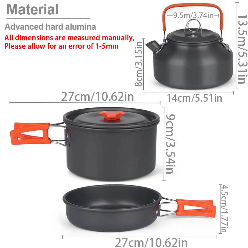 1pcs/1set Camping Cookware Kit - Camping Cooking Full Set recension och pris