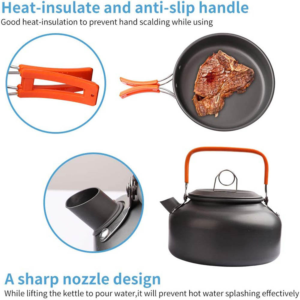 1pcs/1set Camping Cookware Kit - Camping Cooking Full Set recension och pris