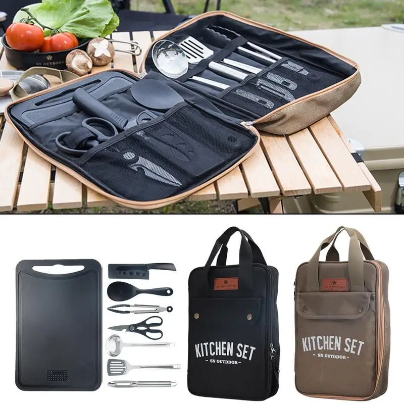 8pcs Camping Kitchen Cookware  - Camping Cooking And Dining Set recension och pris