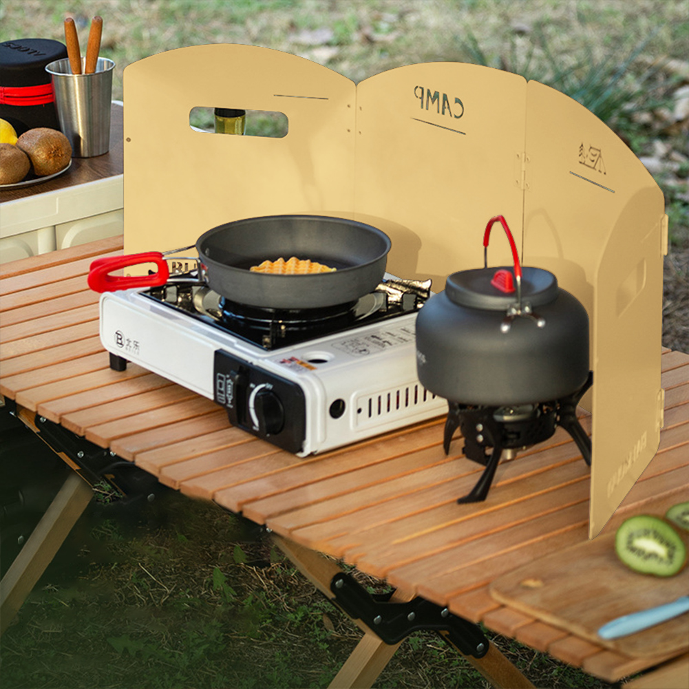 Foldable Gas Stove Windproof S - Camping Cooking Windscreen recension och pris
