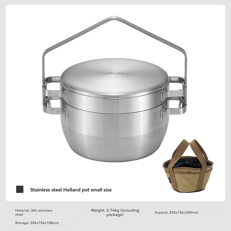 DO-25 thickened stainless stee - Camping Hanging Cooking Pot recension och pris