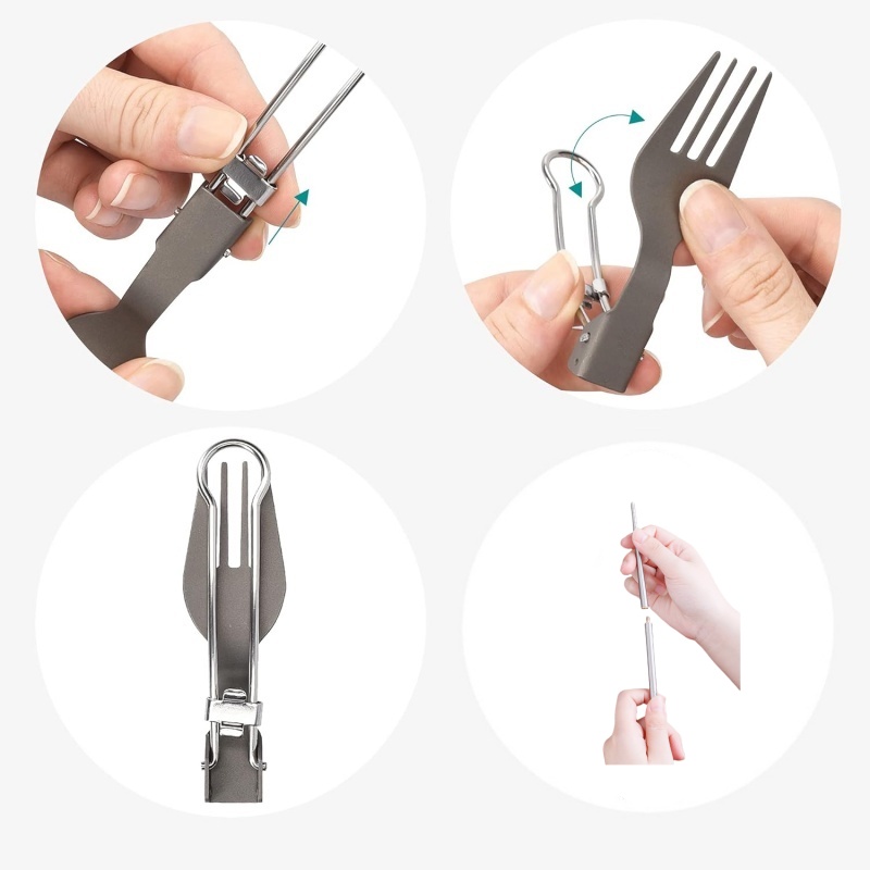 Titanium Foldable Utensil Set  - Camping Cooking System recension och pris