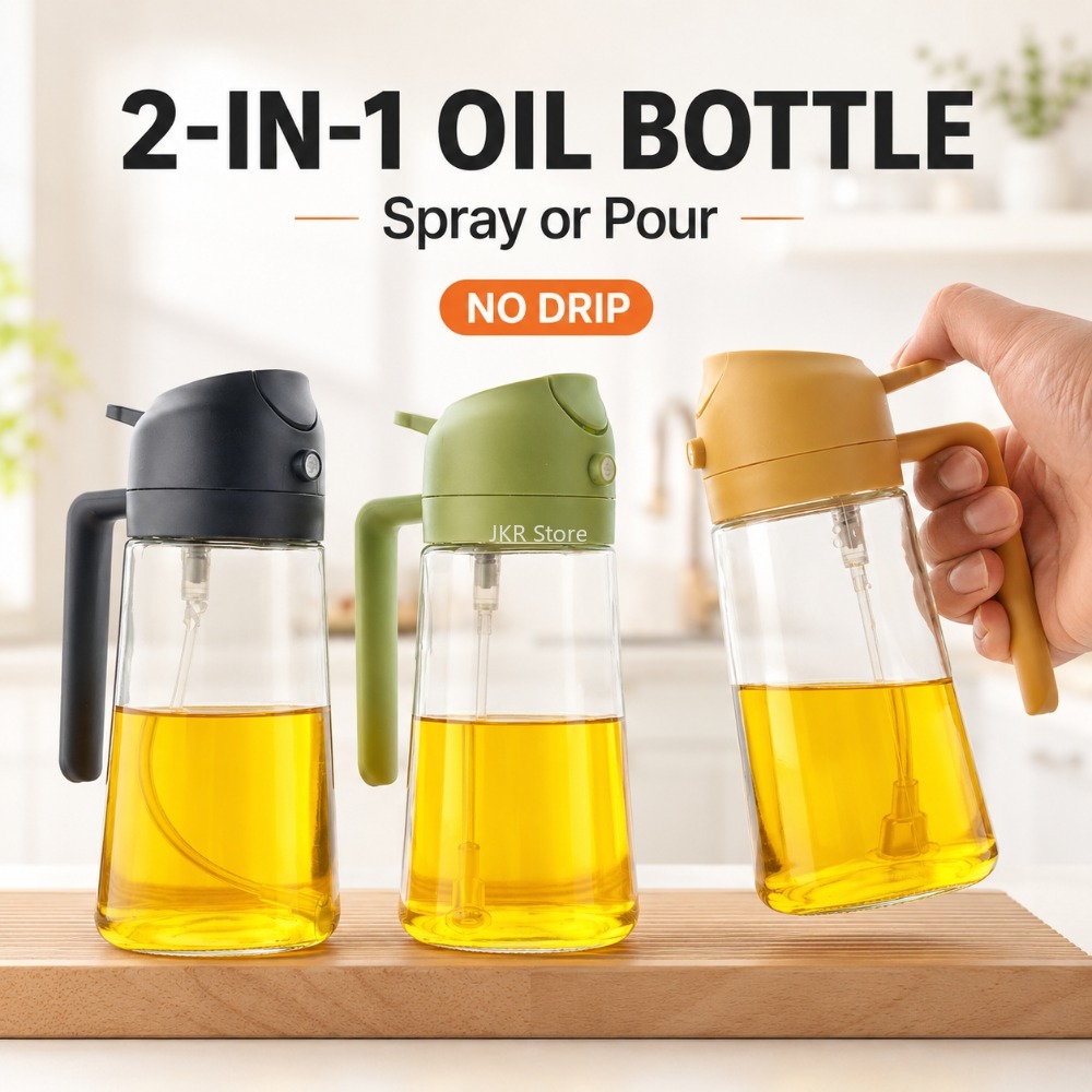2 in 1 Olive Oil Sprayer Dispe - Camping Cooking Oil Bottle recension och pris