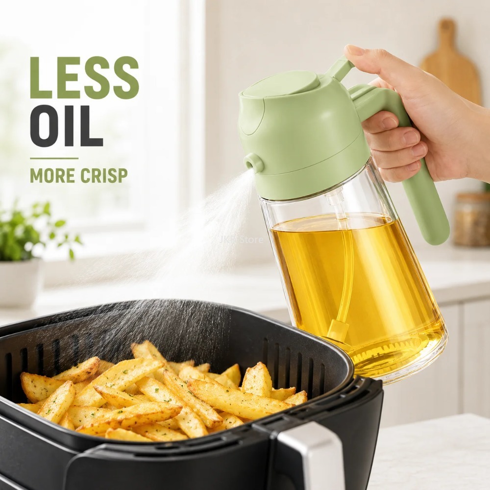 2 in 1 Olive Oil Sprayer Dispe - Camping Cooking Oil Bottle recension och pris