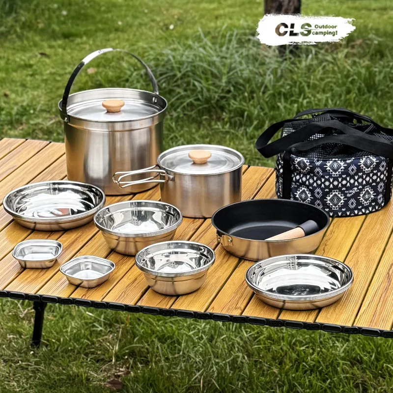 CLS&NOBANA Newset Outdoor Camp - Camping Cooking Set For 4 recension och pris