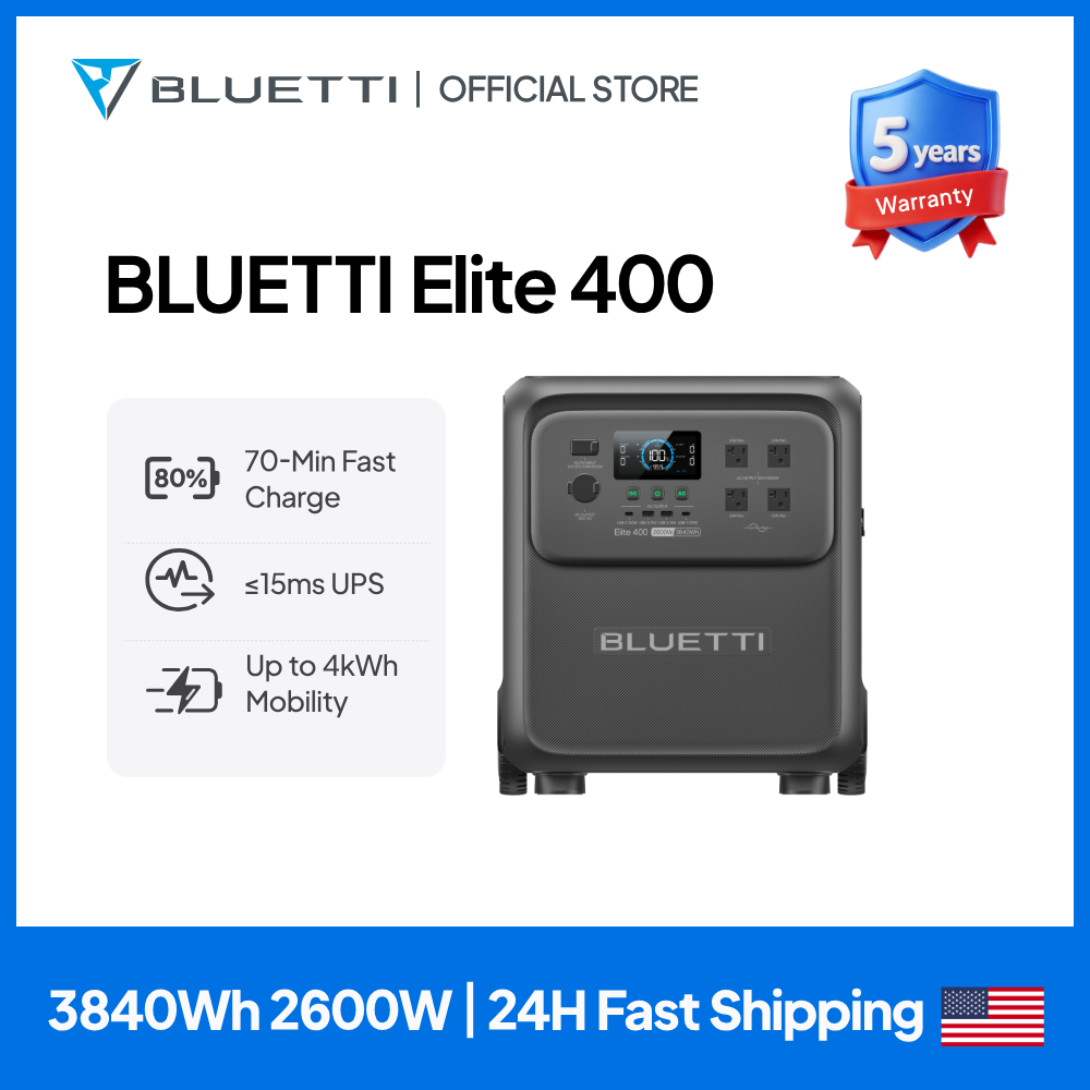 BLUETTI Elite 400 2600W 3840Wh - Camping Cooking Utensils Kit recension och pris