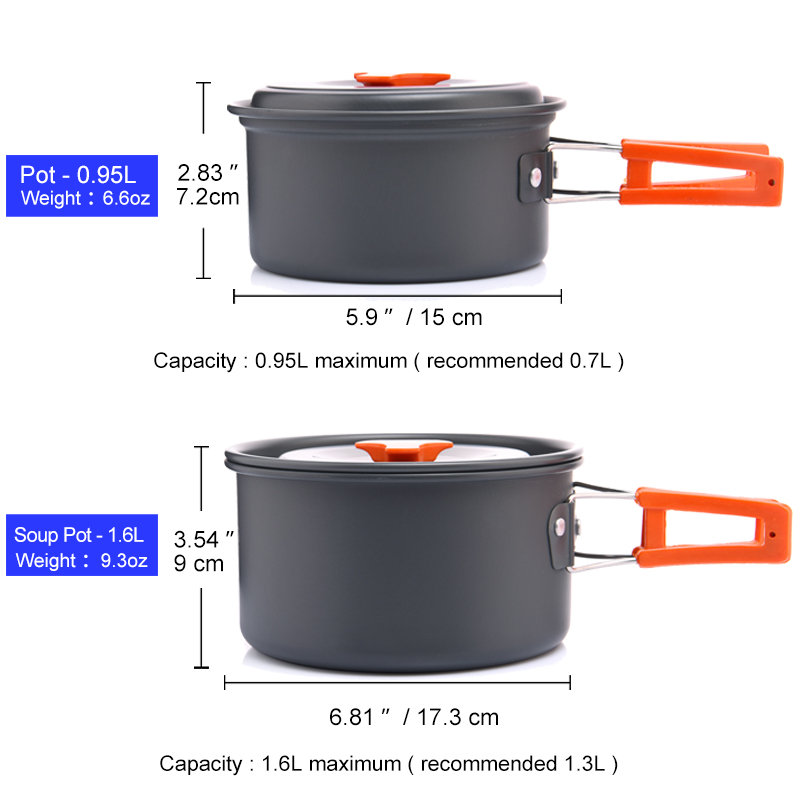 Widesea Camping Outdoor Cookwa - Camping Cooking And Dining Set recension och pris