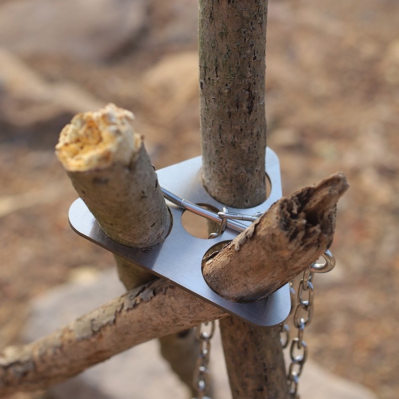 Stainless Steel Camping Tripod - Camping Outdoor Cooking Set recension och pris