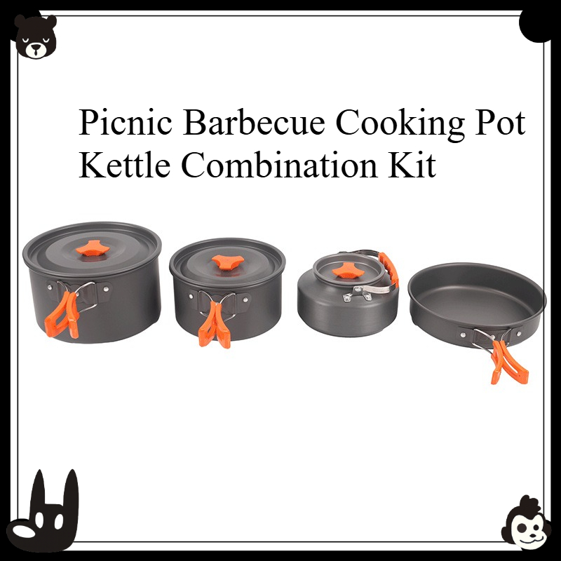 Portable Outdoor Cookware Set  - Camping Cooking Set For 4 recension och pris