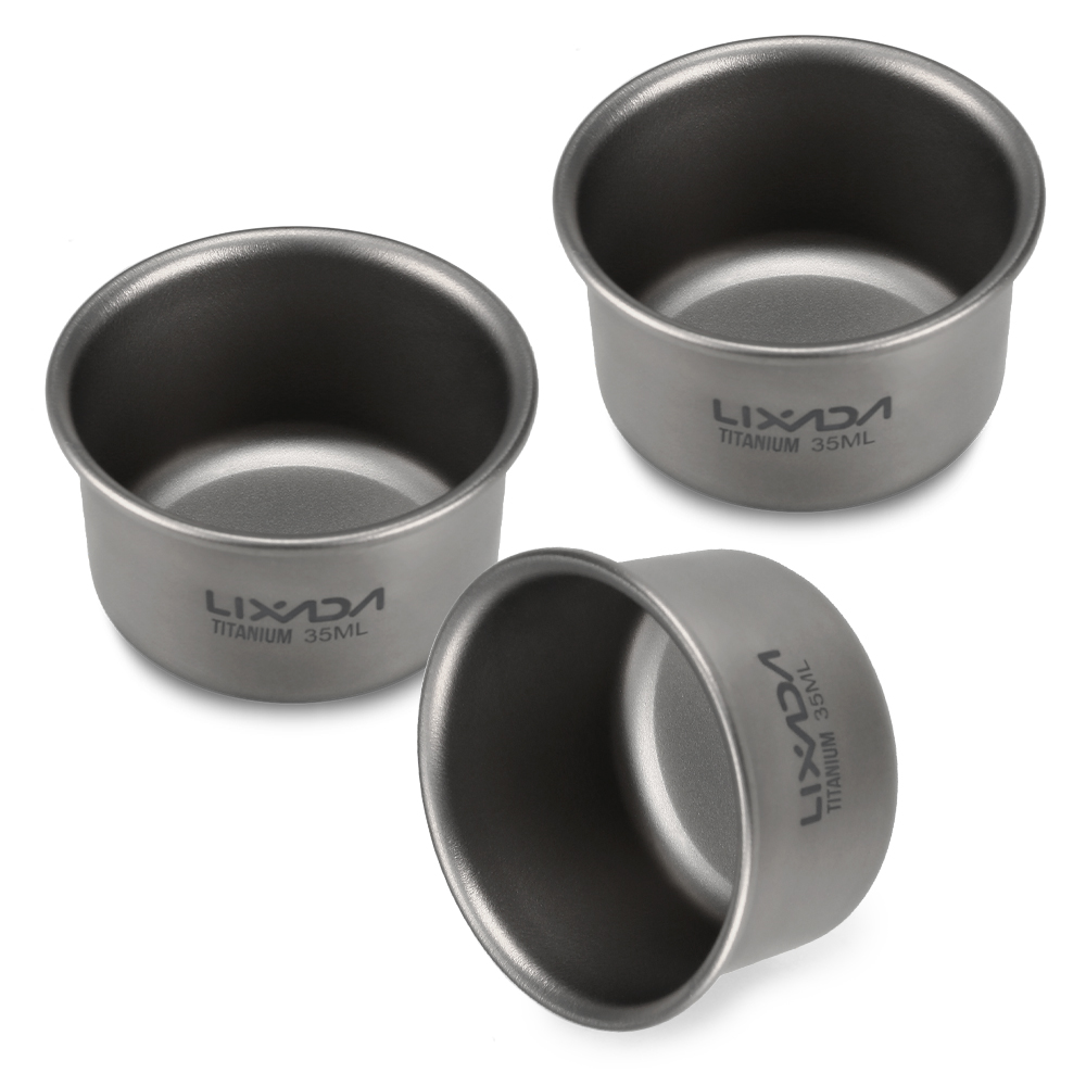 1/3pcs Lixada 35ml Mini Titani - Camping Cooking Mug recension och pris