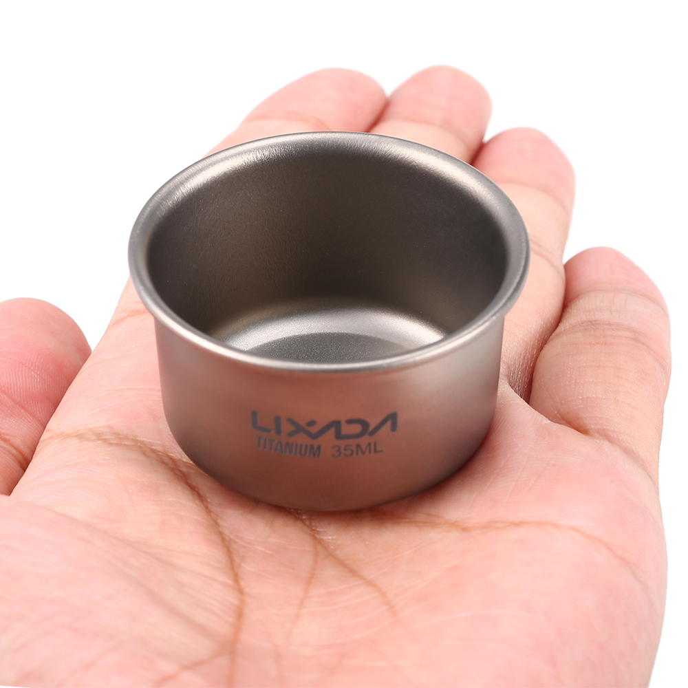 1/3pcs Lixada 35ml Mini Titani - Camping Cooking Mug recension och pris