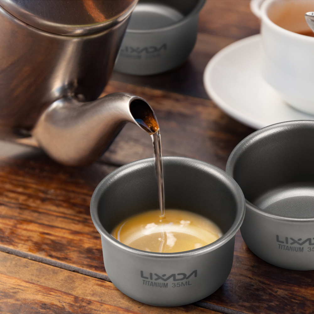 1/3pcs Lixada 35ml Mini Titani - Camping Cooking Mug recension och pris