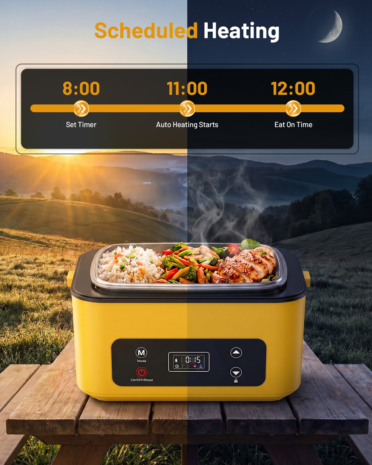 TaskStar Portable Heated Lunch - Camping Cooking Food recension och pris