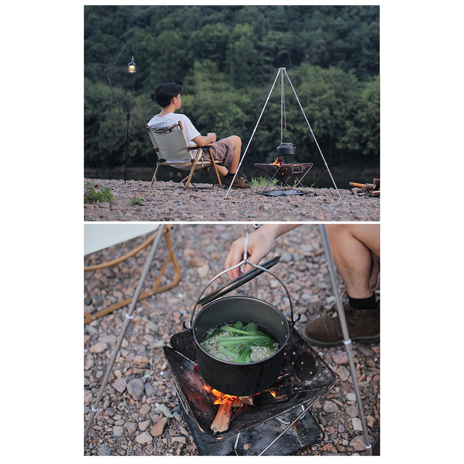Outdoor Large Bonfire Tripod P - Camping Hanging Cooking Pot recension och pris