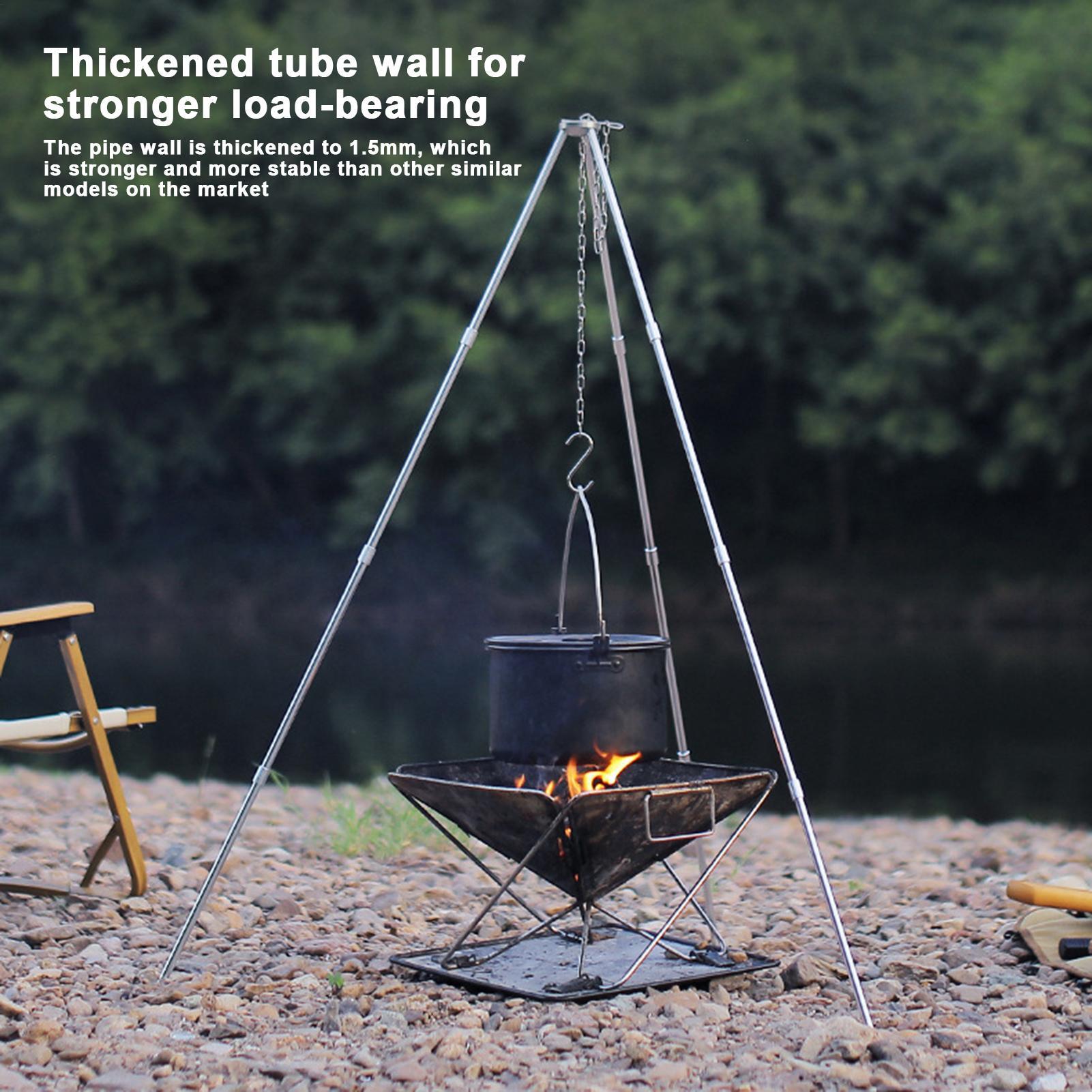 Outdoor Large Bonfire Tripod P - Camping Hanging Cooking Pot recension och pris