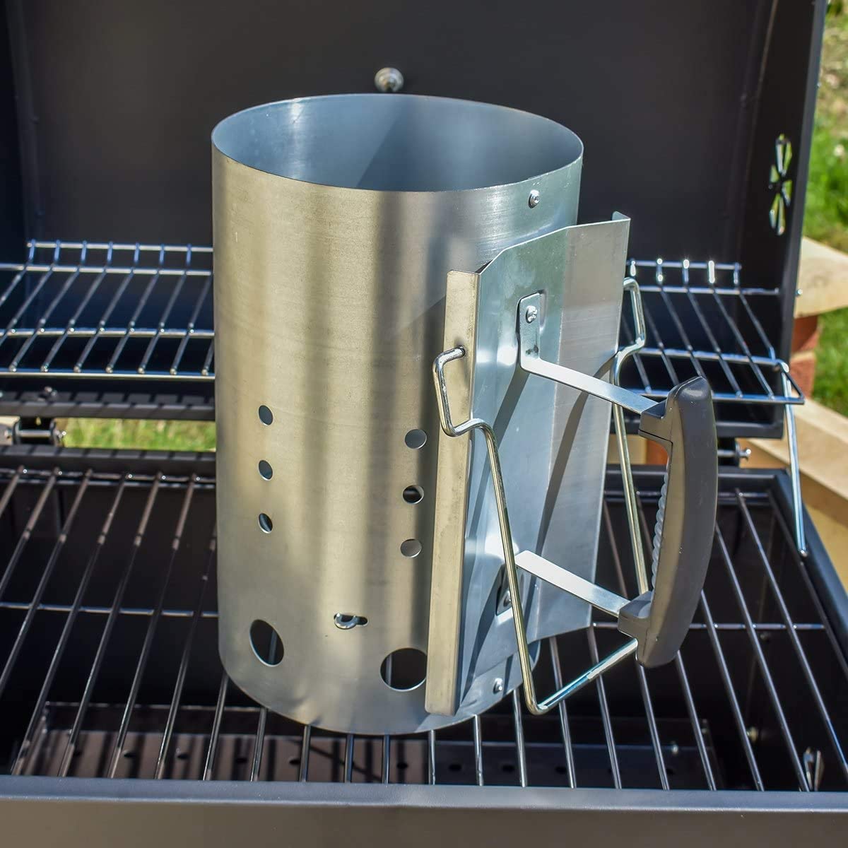 Chimney Starter with Safety Ha - Charcoal Chimney Starter recension och pris