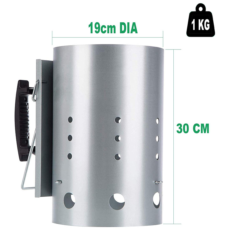Chimney Starter with Safety Ha - Charcoal Chimney Starter recension och pris