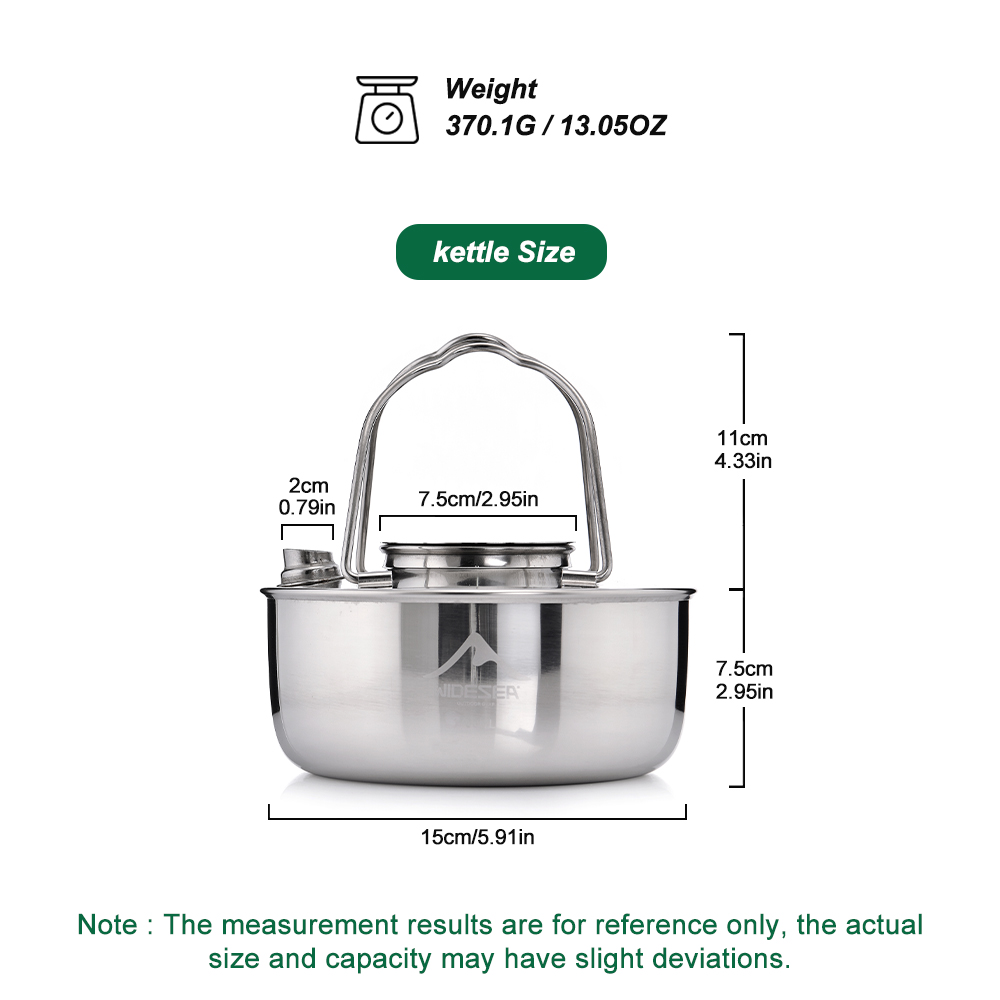 Widesea Camping Outdoor 1.7L S - Camping Cooking Kettle recension och pris