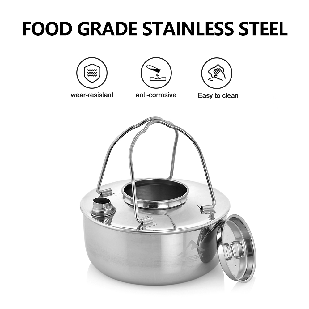 Widesea Camping Outdoor 1.7L S - Camping Cooking Kettle recension och pris