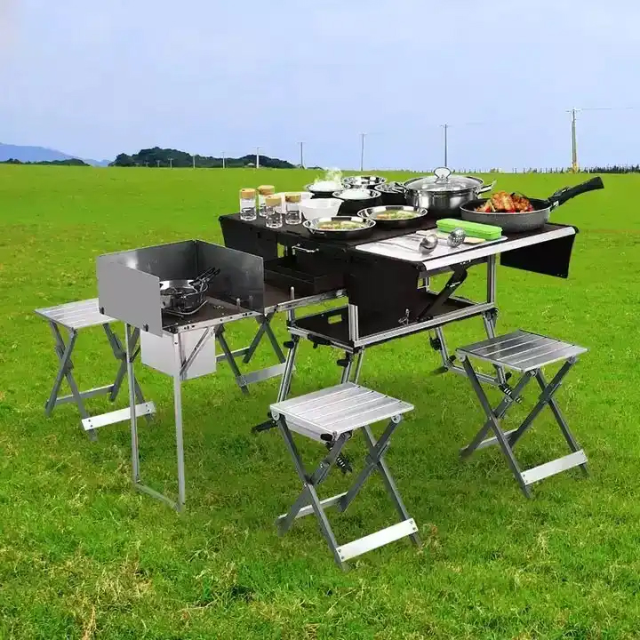 Portable Outdoor Folding Food  - Camping Cooking And Dining Set recension och pris