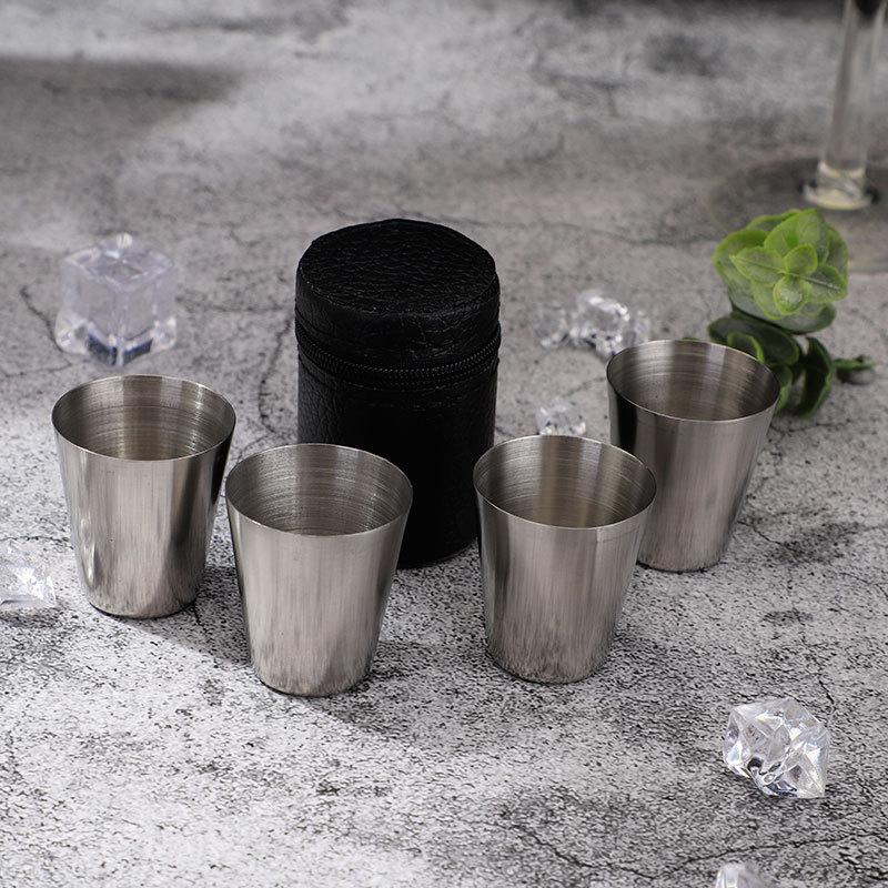Stainless Steel Shot Glass Set - Camping Cooking Set With Bag recension och pris